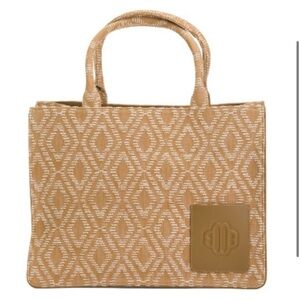NWT MAJE Patterned Tote in Tobacco